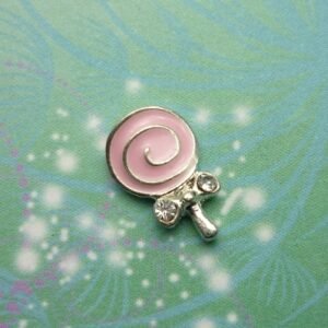 Lolly Pop with CrystalsCharm For Lockets - Charm for Memory Lockets